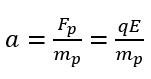 Segunda-ley-de-newton-y-campo-electrico-para-el-proton